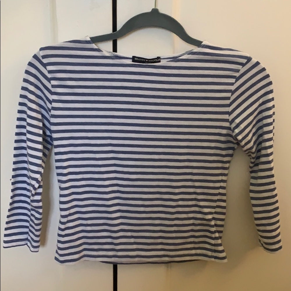 Brandy Melville cropped striped longsleeve